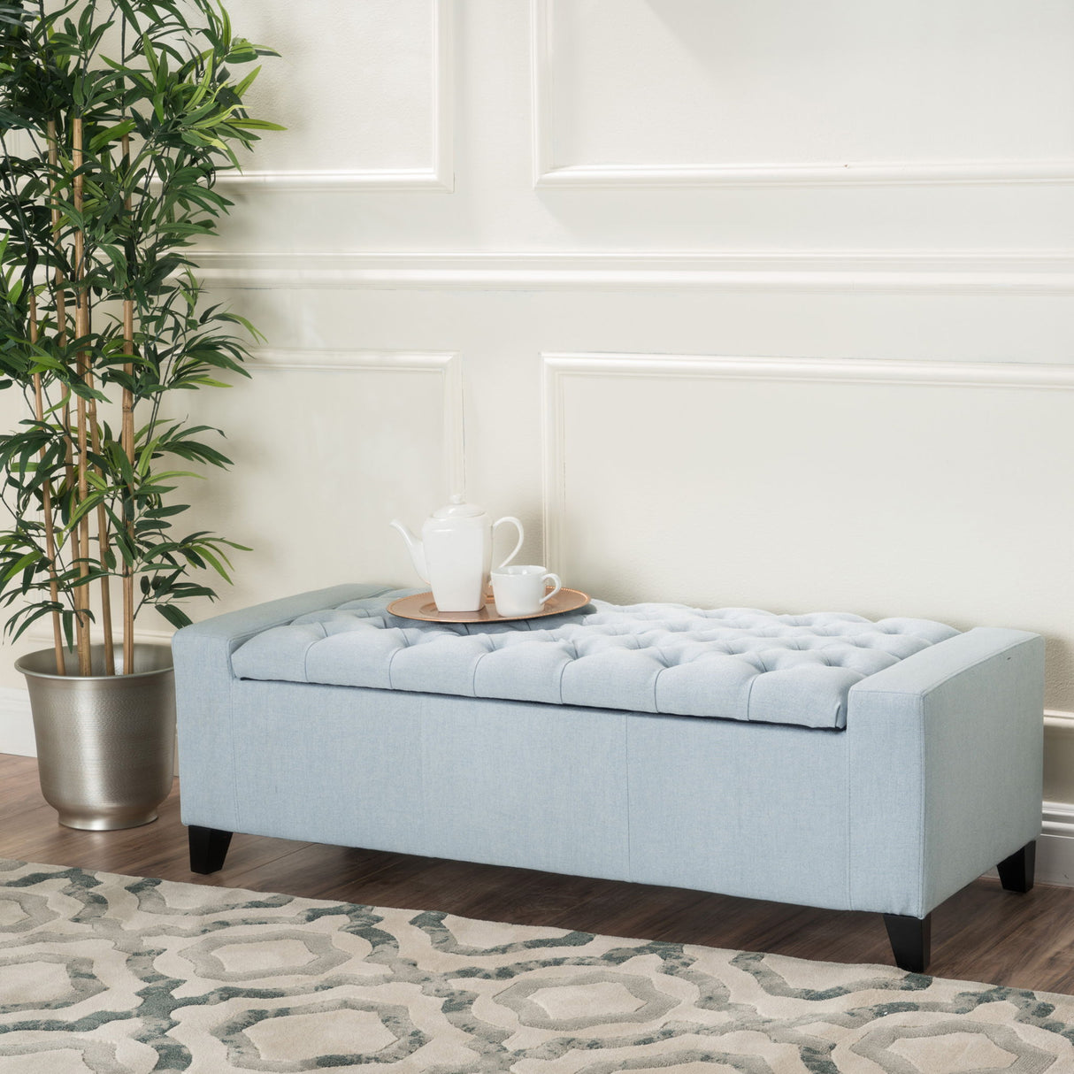 Guernsey - Ottoman Storage With Tufted Top