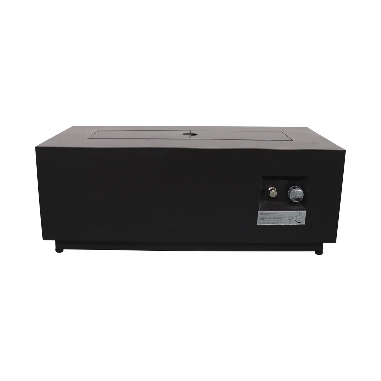 Outdoor Fire Pit Table Backyard Heater Propane Gas Durable Steel 42x16in Black