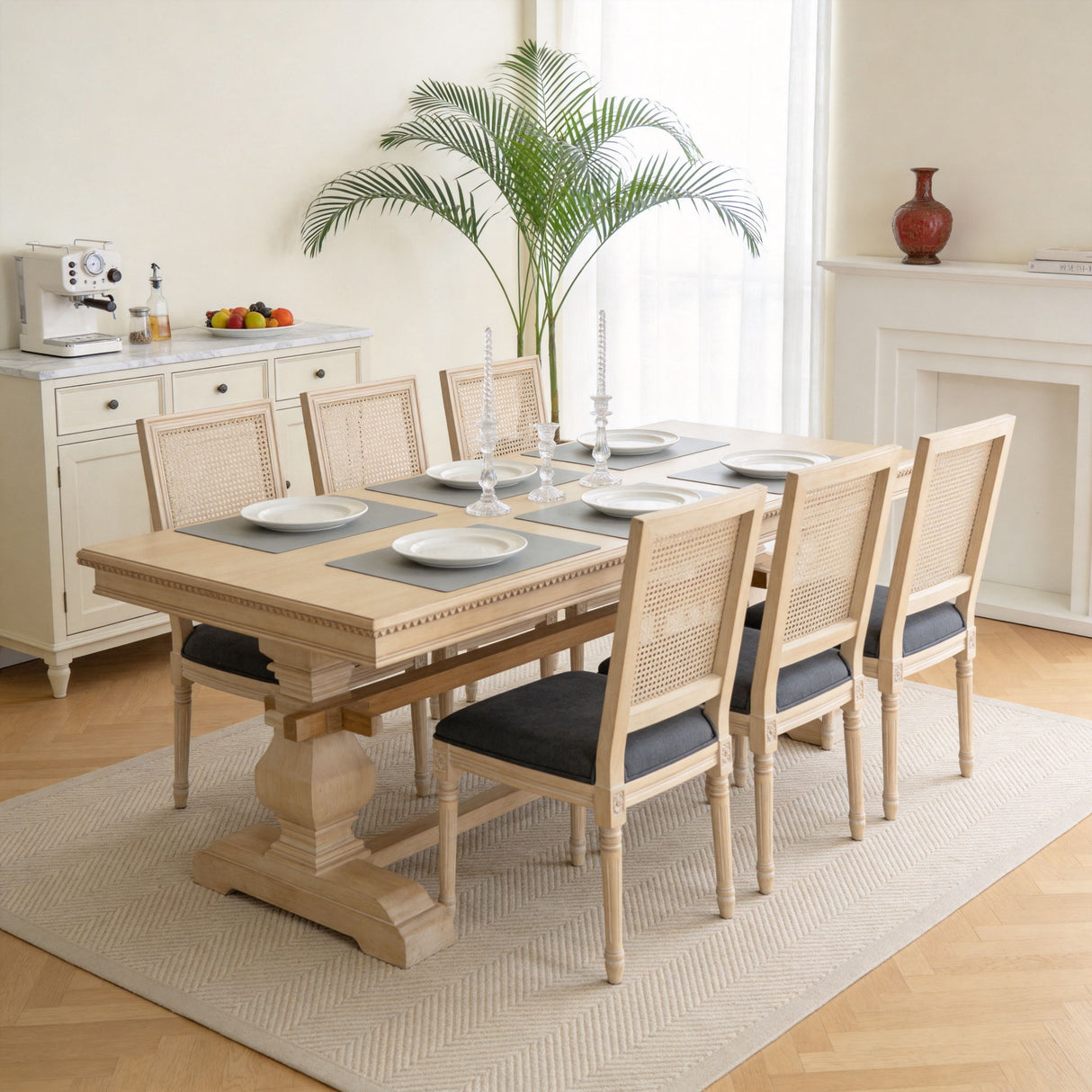 Dining Chairs With Square Back (Set of 2)