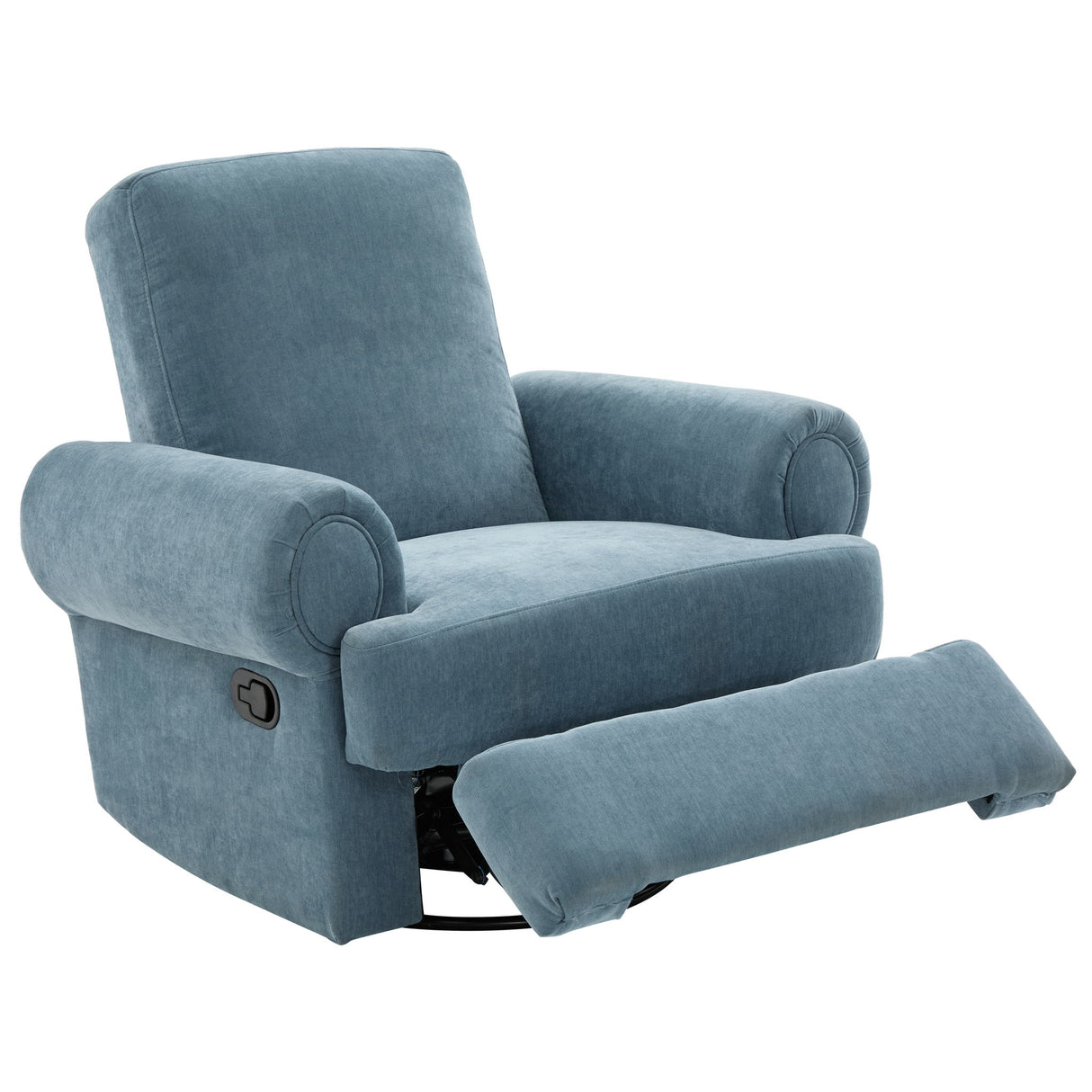 Manual Swivel Recliner Rocker Chair With Adjustable Backrest
