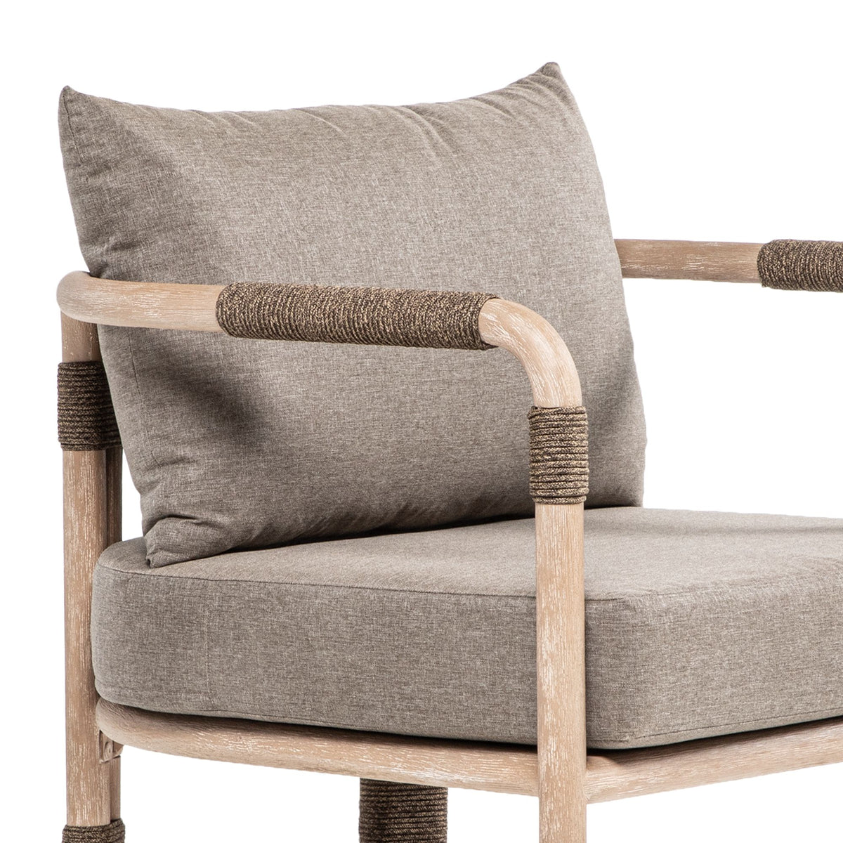 Baja - Outdoor Lounge Chair With Cushion - Brown Eucalyptus / Brown