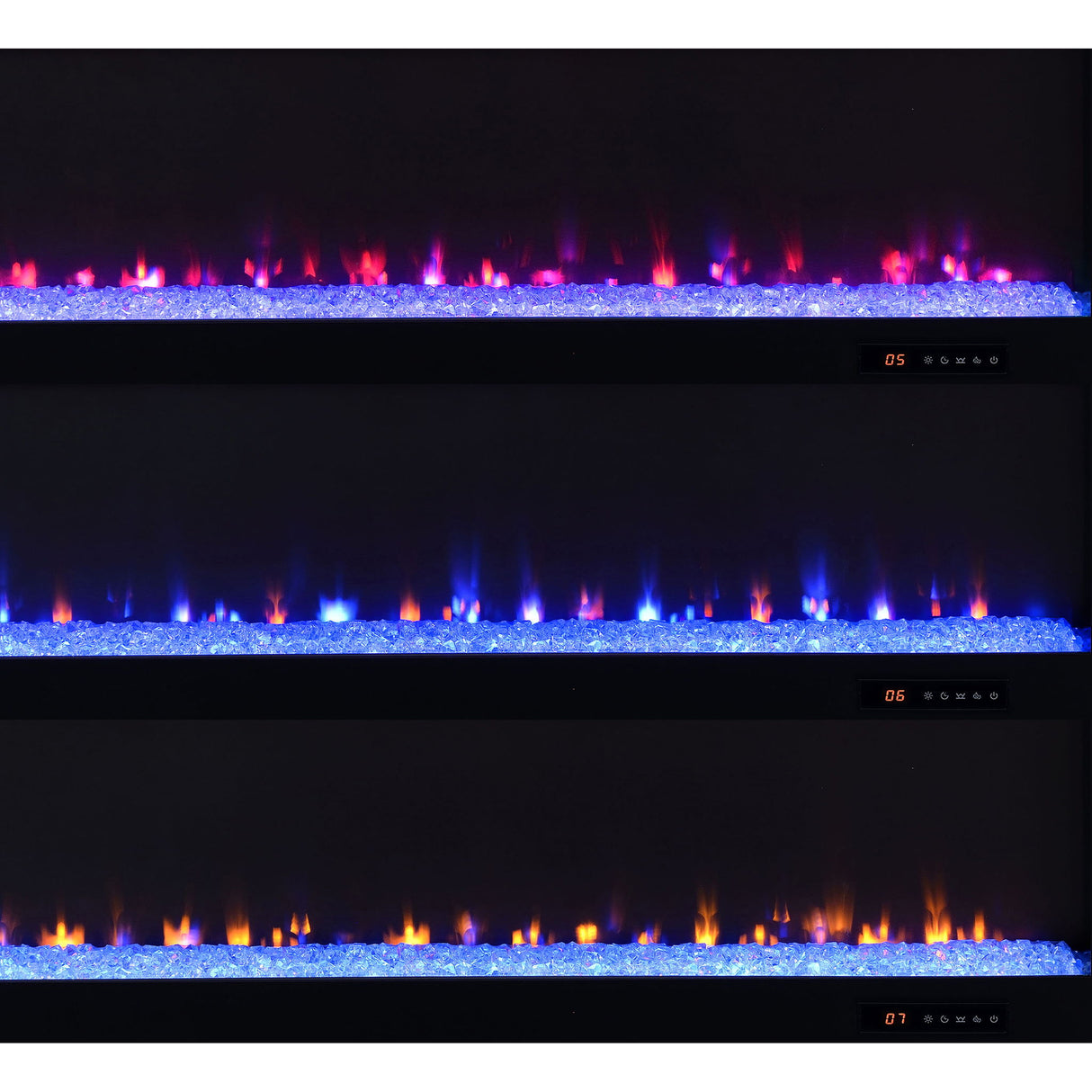 Joselyn - Fireplace TV Stand With Flame Visualizer - Black