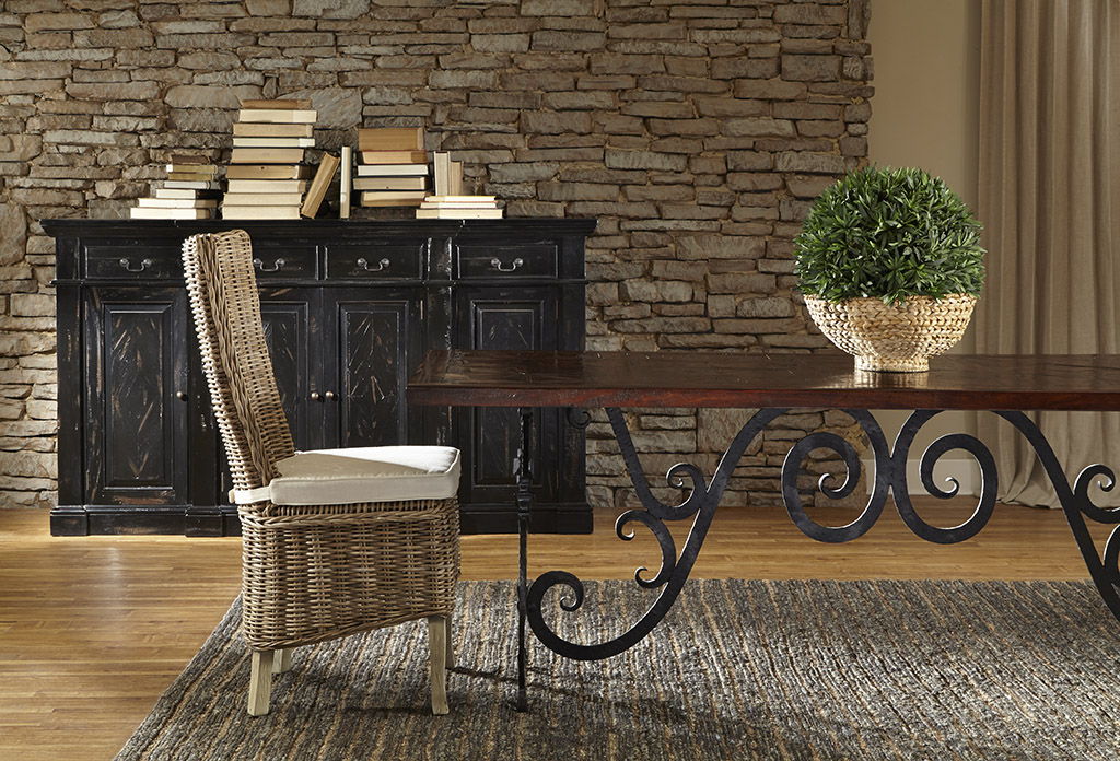 Woven Kubu Highback Side Chair (Set of 2) - Light Brown