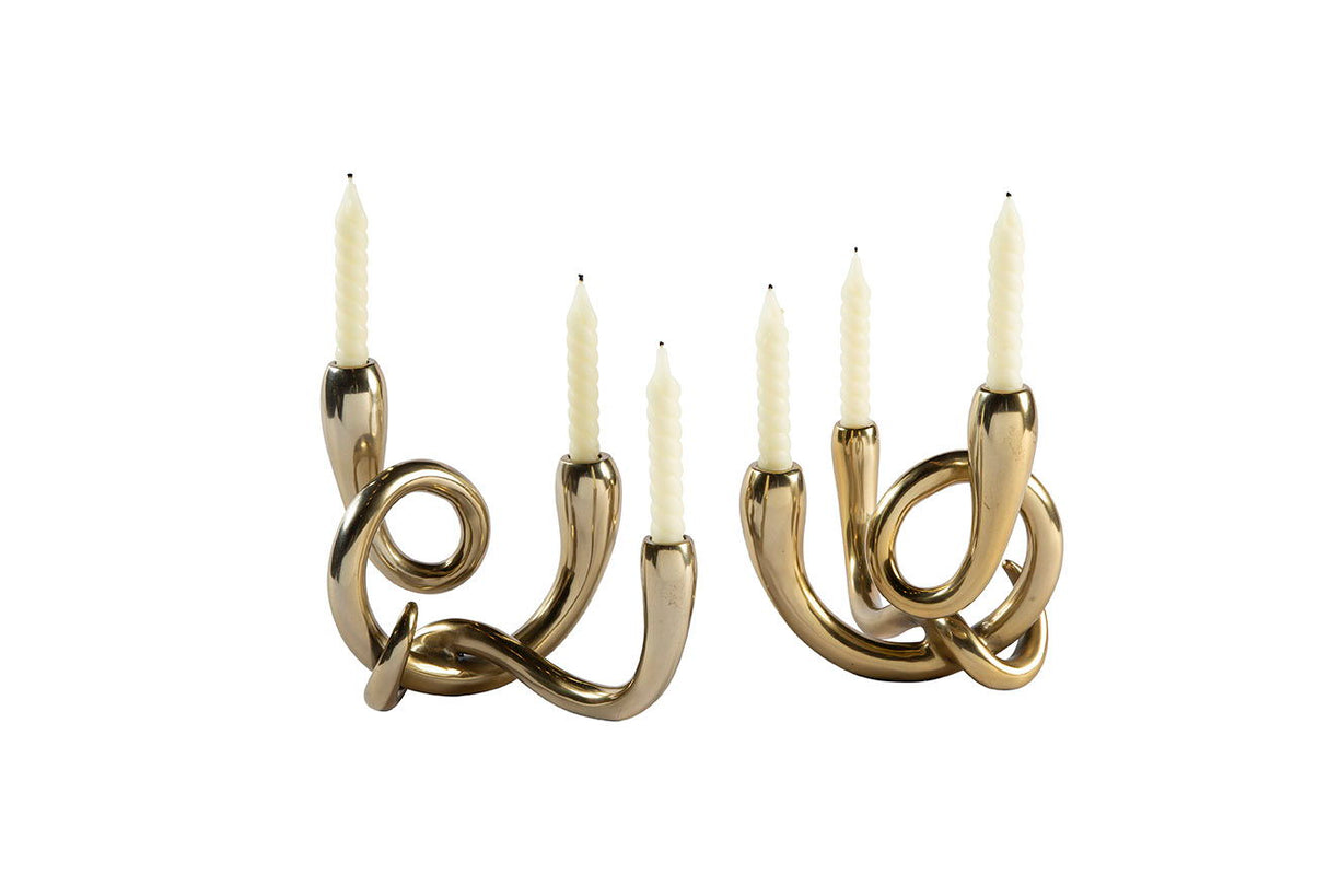 Christi - Candle Holder Set (Set of 2) - Gold