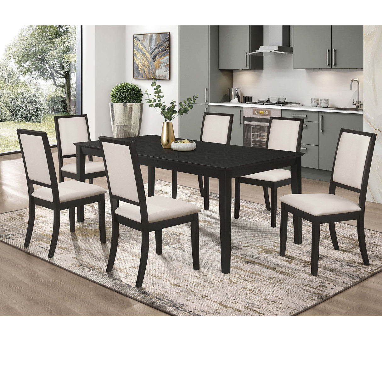 Alexander - Rectangular Extension Leaf Dining Table - Black