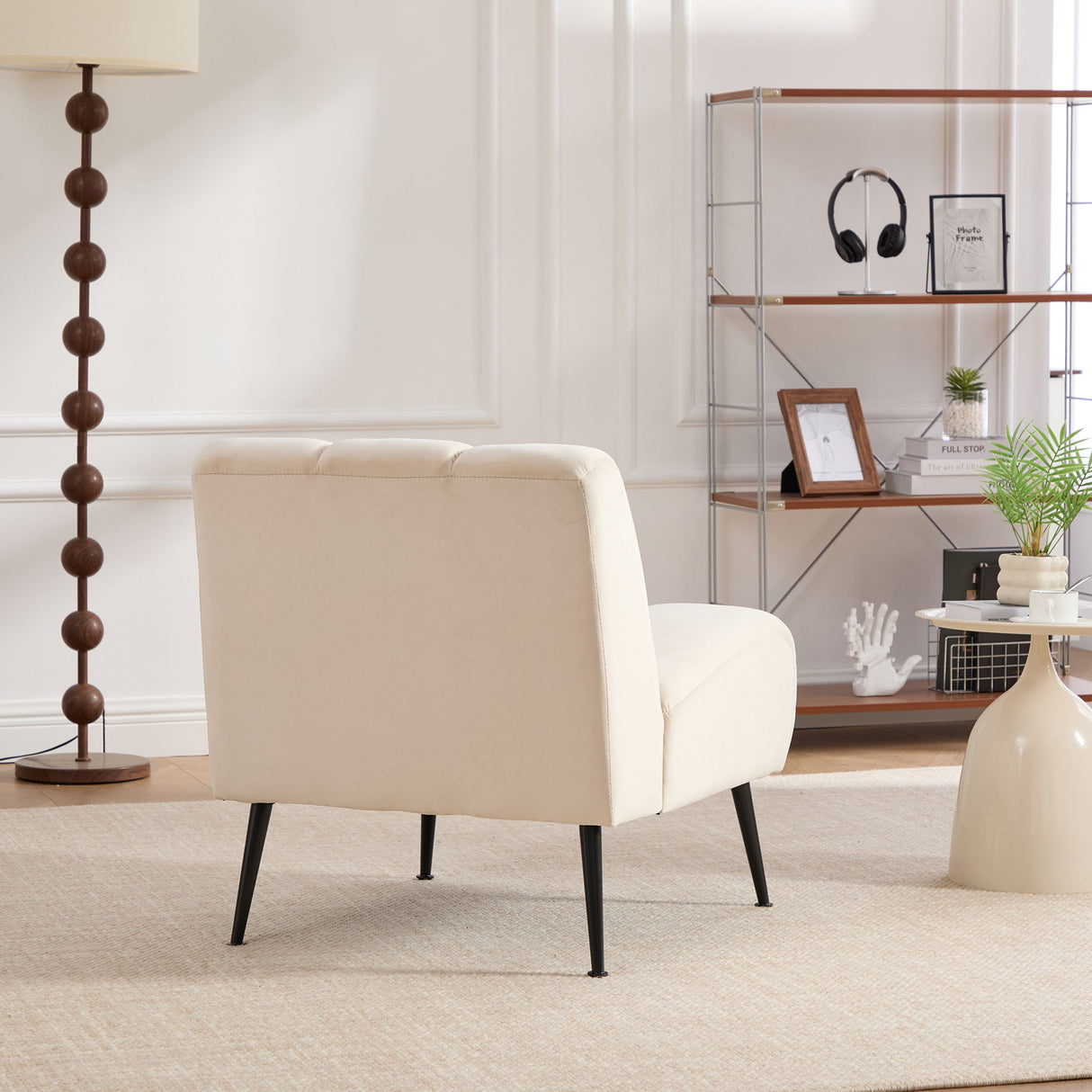 Upholstered Armless Chair For Living Room