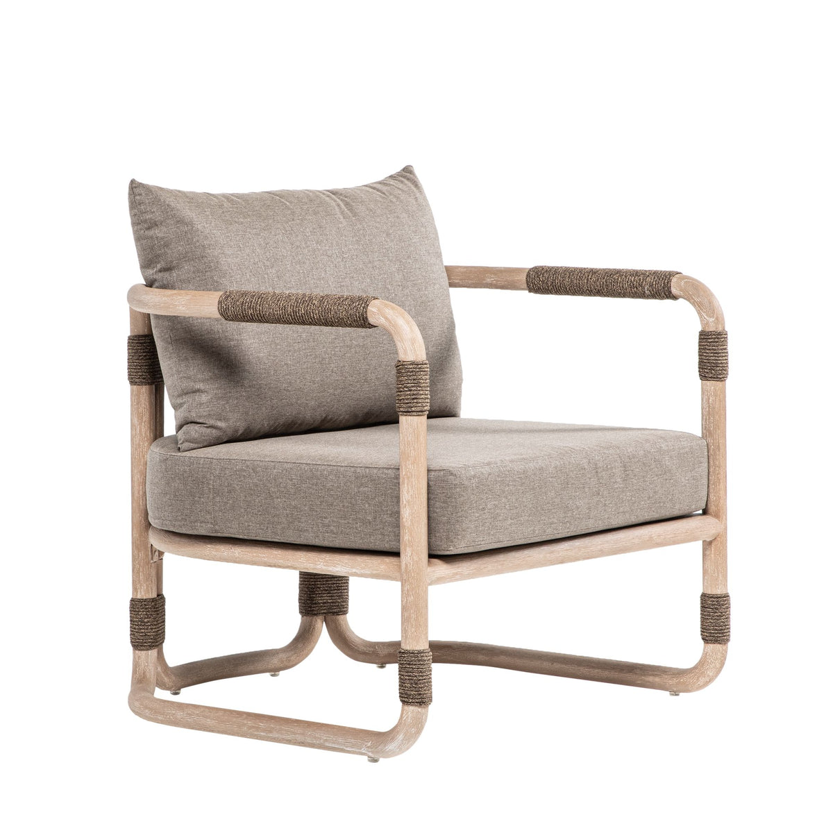 Baja - 4-Piece Outdoor Conversation Set With Cushions - Brown Eucalyptus