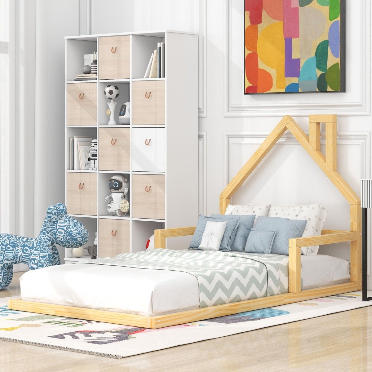 Floor Bed With House Shaped Headboard - Platform Beds available at Alpine Outlets in Denver
