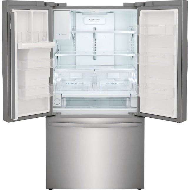 Frigidaire 27.8-cu ft French Door Refrigerator with Ice Maker and Dispenser – Fingerprint Resistant Stainless Steel - Kitchen Fixtures - Alpine Outlets