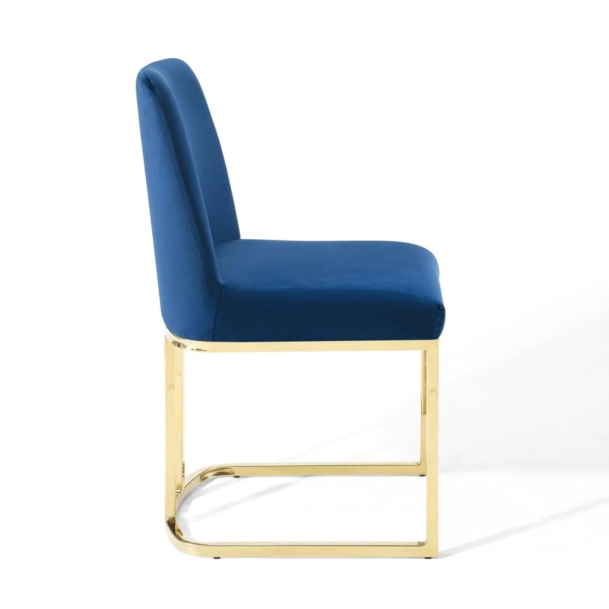 Glam Deco Performance Velvet Sled Base Dining Side Chair - Dining Chairs available at Alpine Outlets in Denver