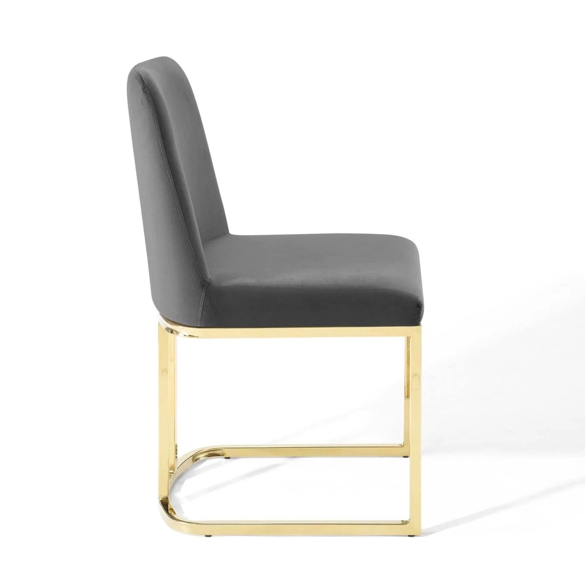 Glam Deco Performance Velvet Sled Base Dining Side Chair - Dining Chairs available at Alpine Outlets in Denver