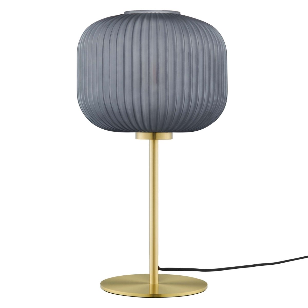 Glass Sphere Table Lamp β Black and Satin Brass - Lighting - Alpine Outlets