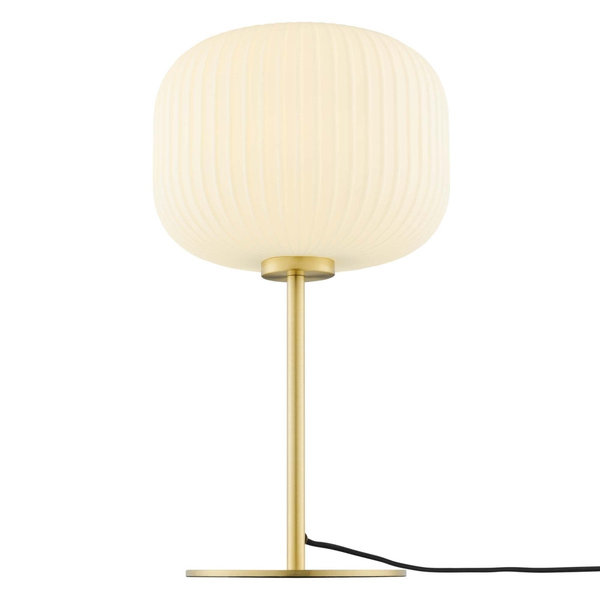 Glass Sphere Table Lamp β White and Satin Brass - Lighting - Alpine Outlets
