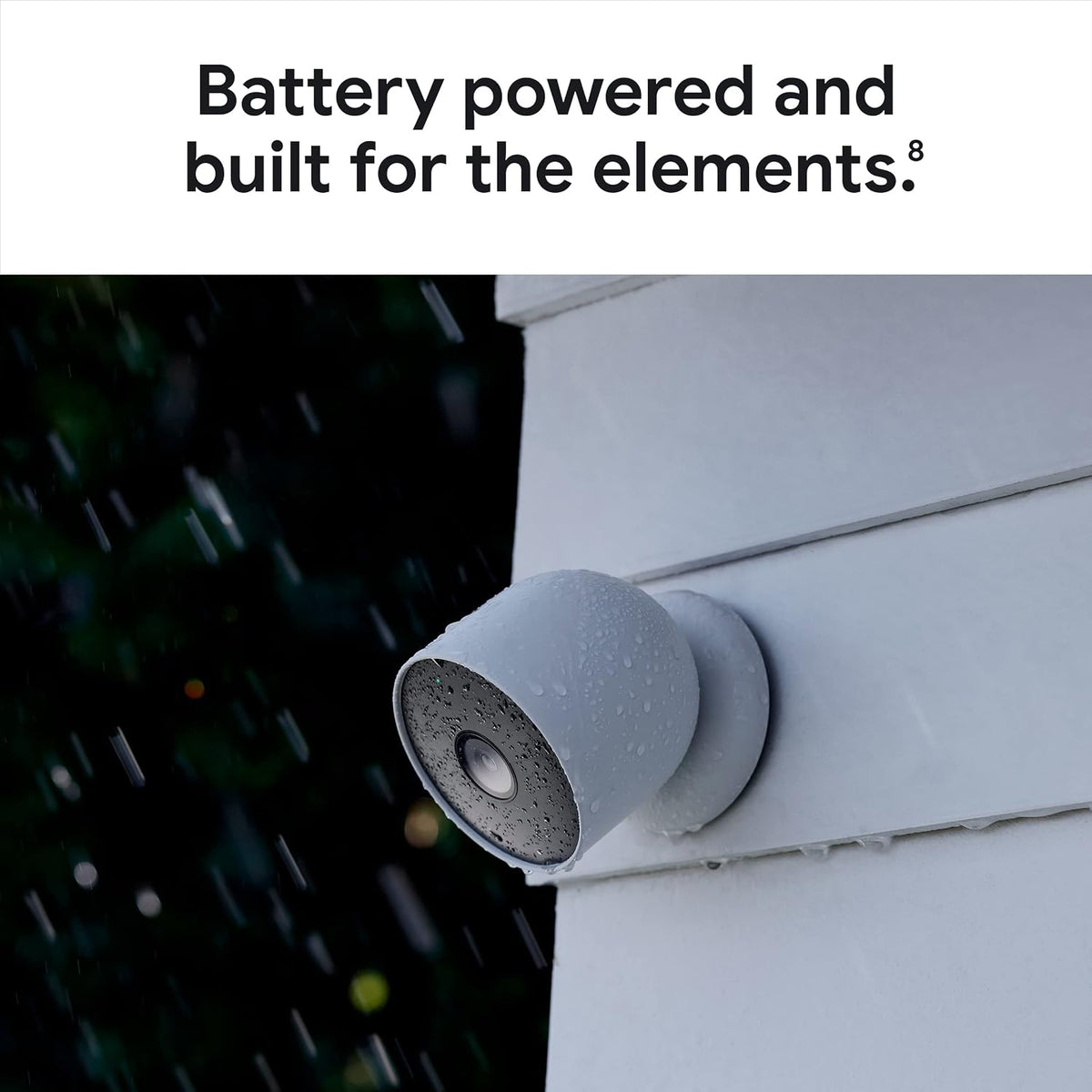 Snow Nest Cam battery mounted outdoors with weather-resistant housing