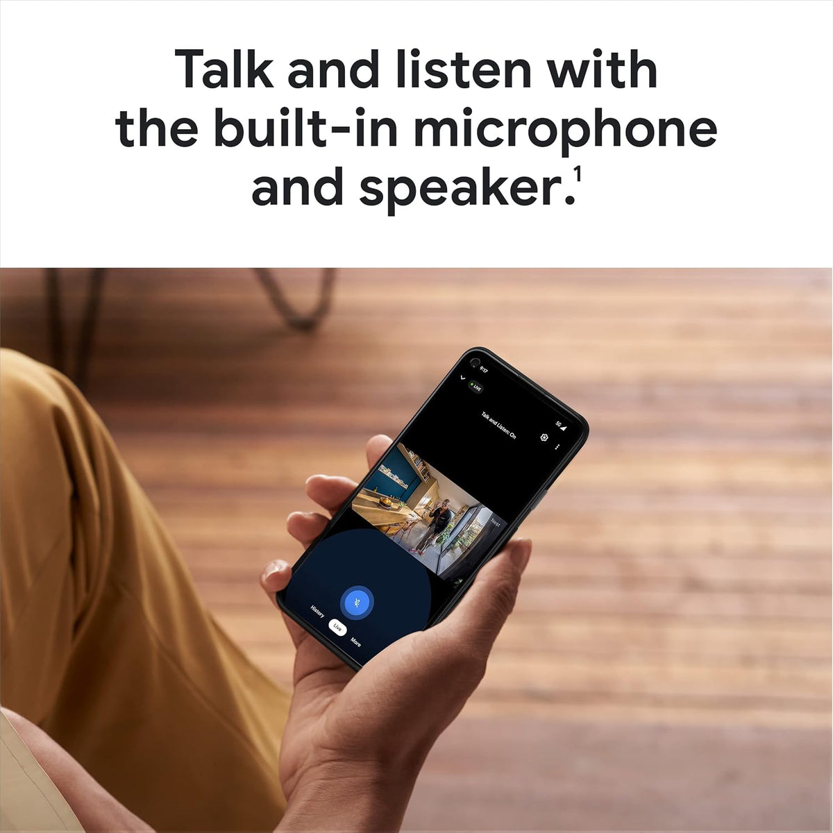 Nest Cam indoor wired second generation built-in microphone and speaker for two-way talk