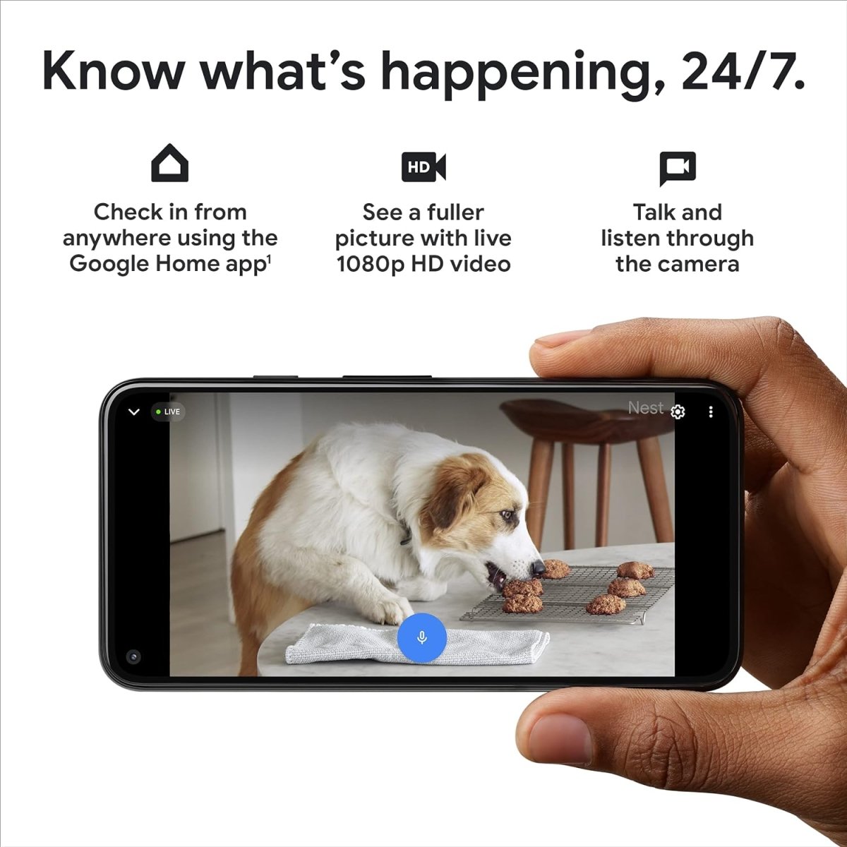 Google Nest Cam Indoor Wired (2nd Gen) – Snow, 1 Pack - Security Cameras available at Alpine Outlets in Denver