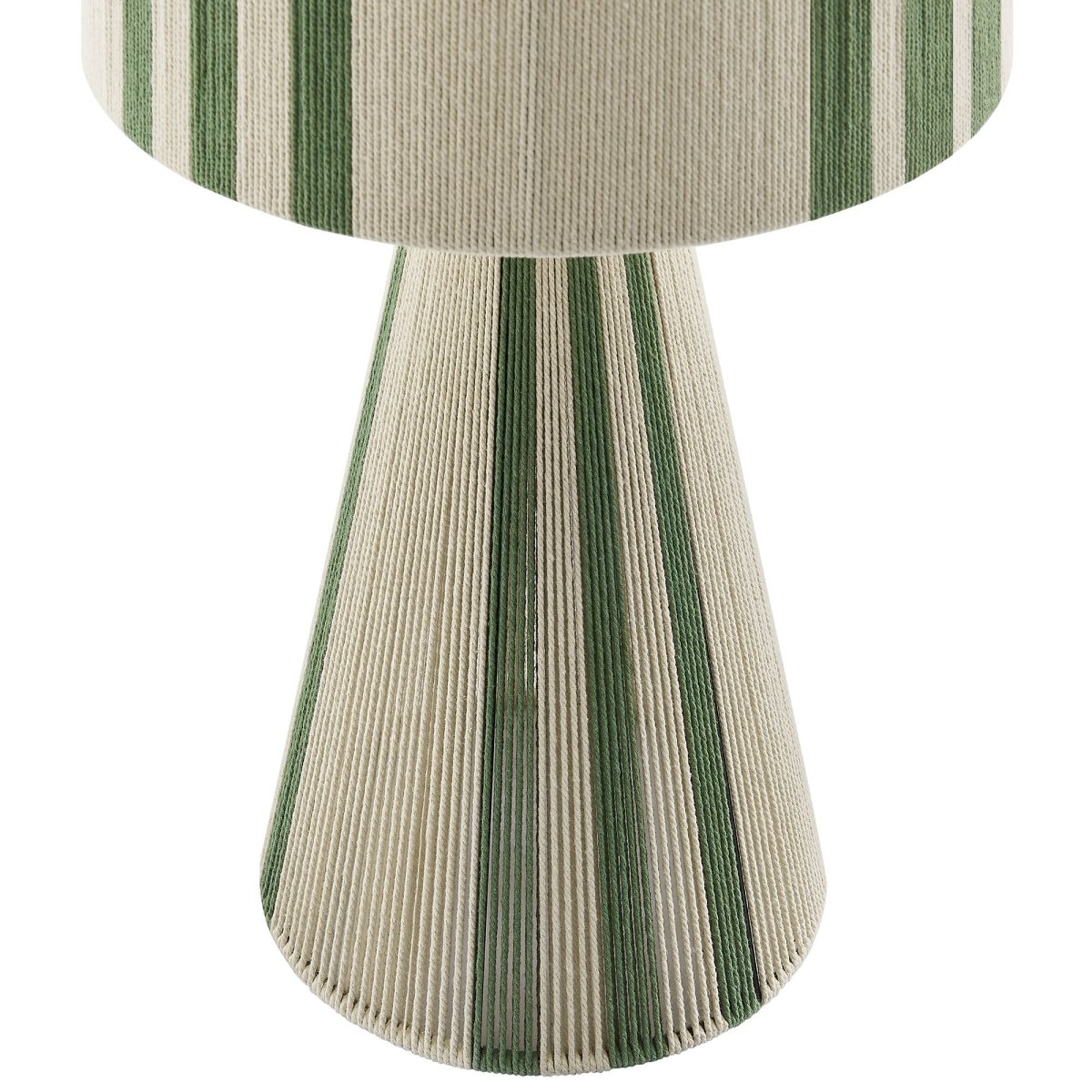 Handwoven Cotton Thread Table Lamp – Basil Green - Lighting - Alpine Outlets