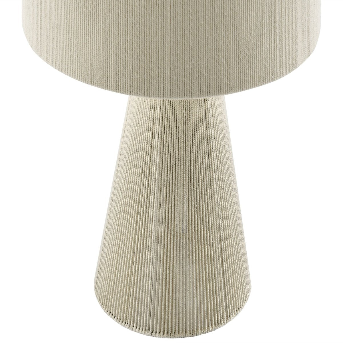 Handwoven Cotton Thread Table Lamp – Natural - Lighting - Alpine Outlets