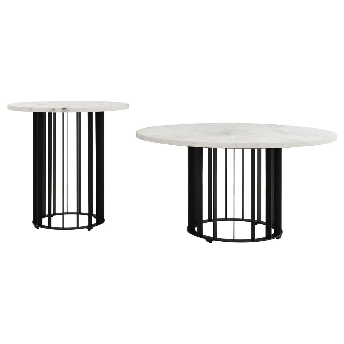 Haven 2 - Piece Round Marble Coffee and End Table Set - Coffee Table Sets available at Alpine Outlets in Denver