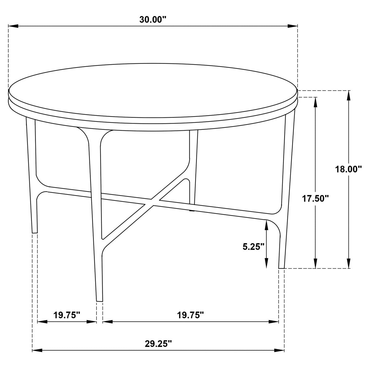 Hermas Round Marble Top Metal Coffee Table - Coffee Tables available at Alpine Outlets in Denver