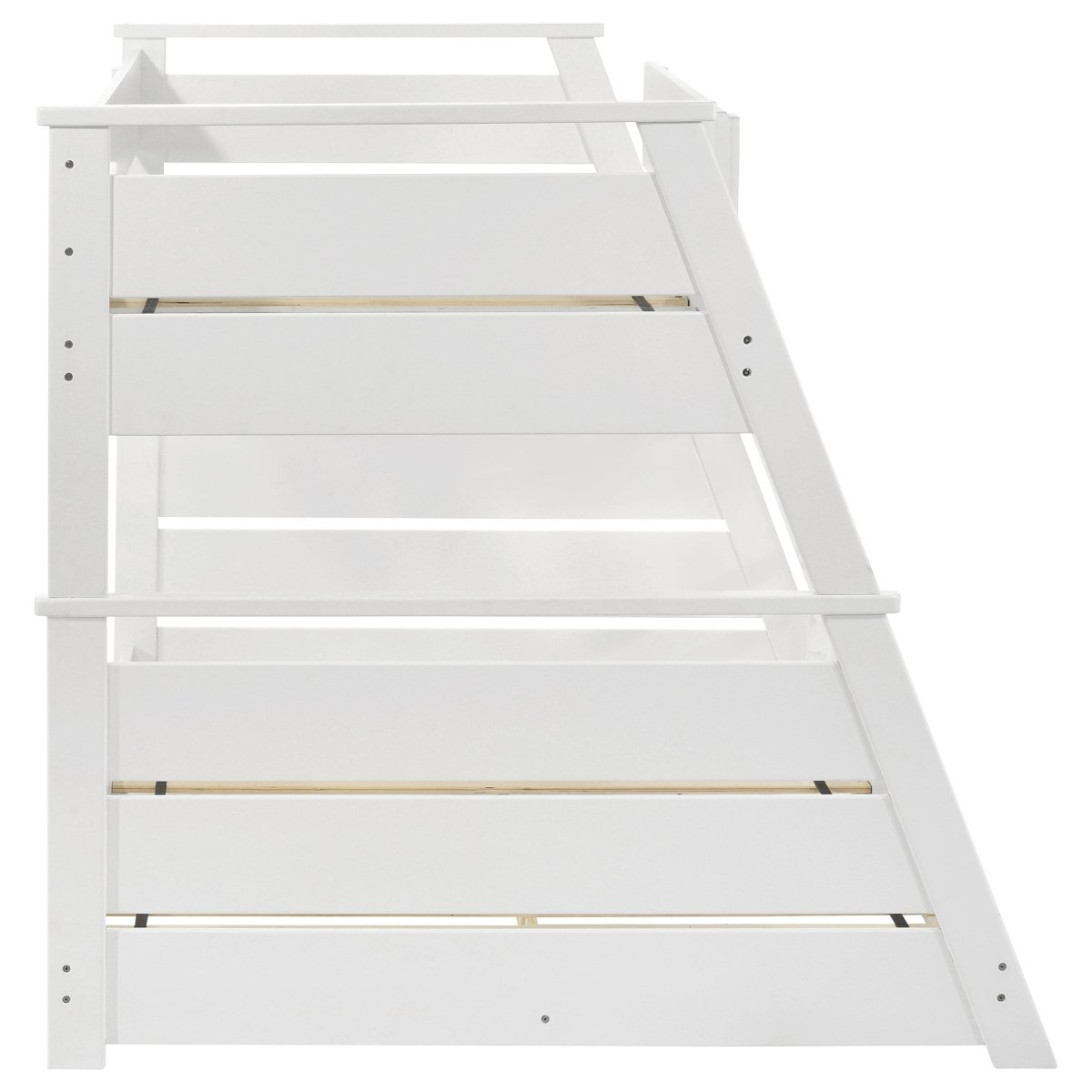Holden Twin Over Full Bunk Bed in White Wood Veneer - Bunk & Loft Beds available at Alpine Outlets in Denver