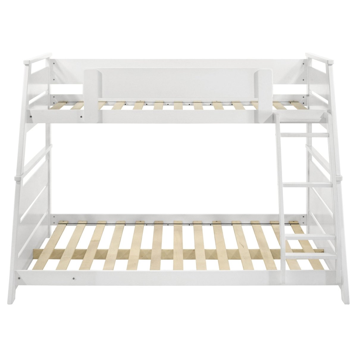 Holden Twin Over Full Bunk Bed in White Wood Veneer - Bunk & Loft Beds available at Alpine Outlets in Denver