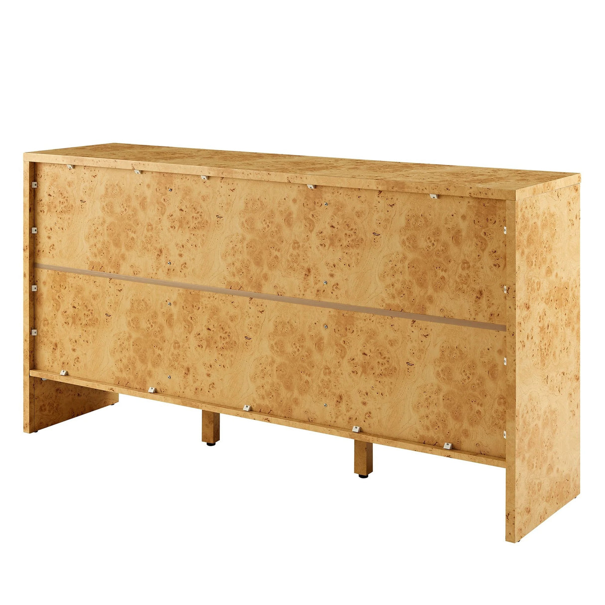 Modern Burl Wood 3-Door Sideboard β Natural 60 Inch