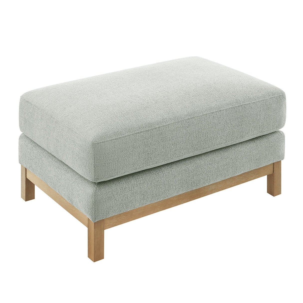 Rectangular Chenille Fabric Ottoman – Upholstered 36 Inch