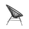 Linon Anson White/Black Rope/Steel Outdoor Single Chair