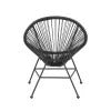 Linon Anson White/Black Rope/Steel Outdoor Single Chair