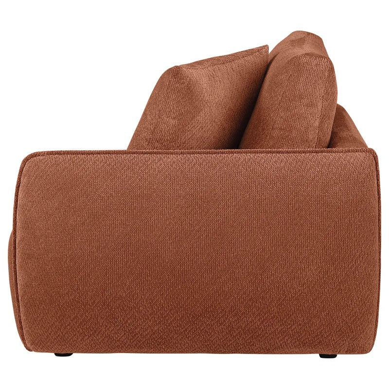 Elysia Chenille RAF Modular Chair Coral Track Arm