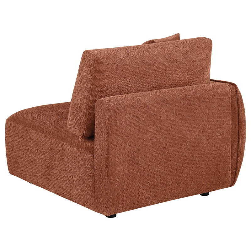 Elysia Chenille LAF Modular Chair Coral Track Arm