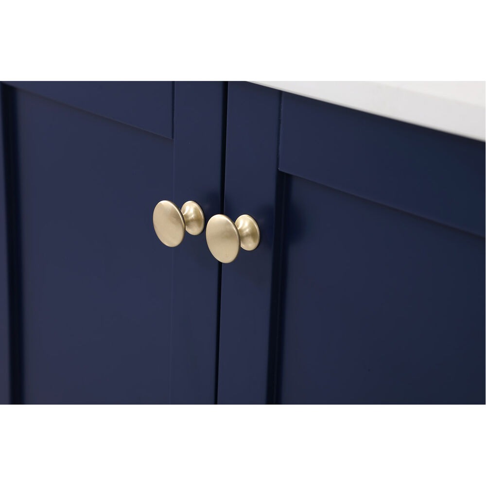 Sommerville 60 Inch Blue Double Sink Vanity with Quartz Top