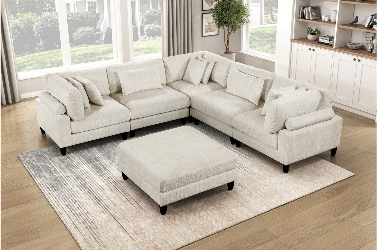 Skylum Textured Microfiber Modular Sectional Component