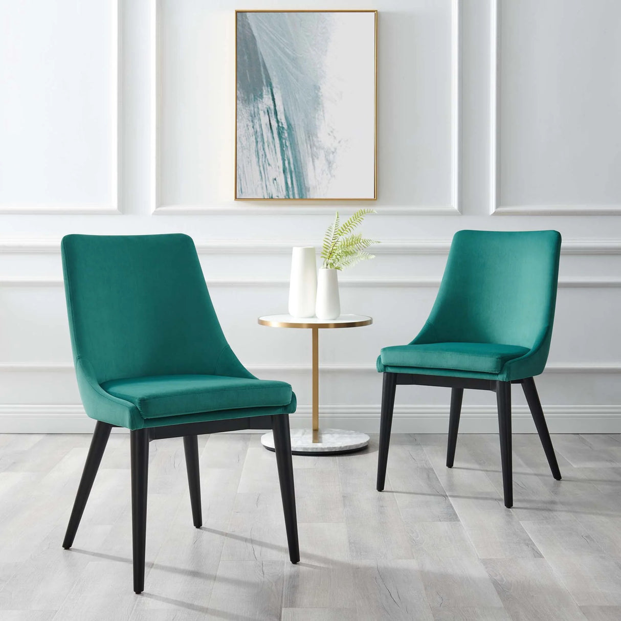 Vintage Modern Performance Velvet Dining Chair