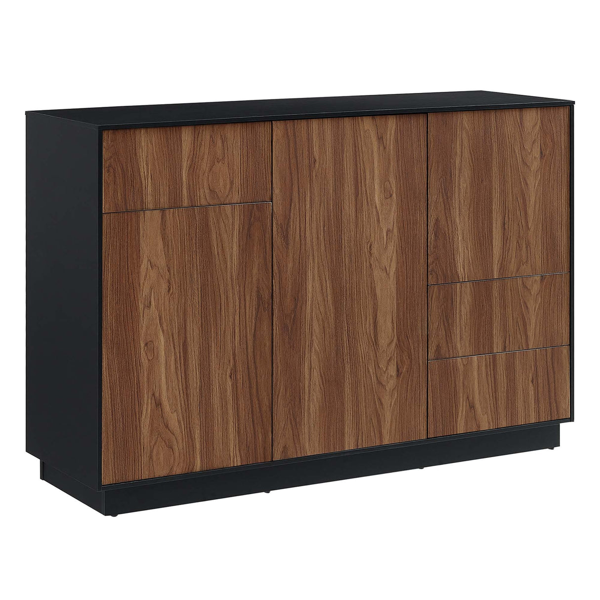 Modern Wood Grain 47 Inch Sideboard – Black Walnut