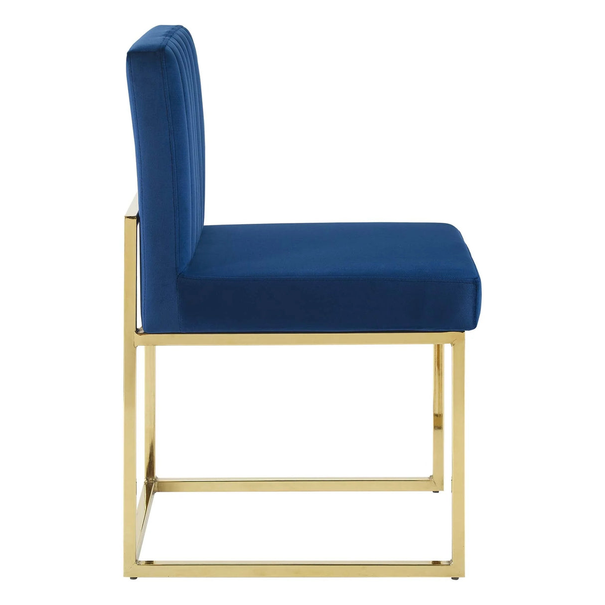 Channel Tufted Performance Velvet Sled Base Dining Chair