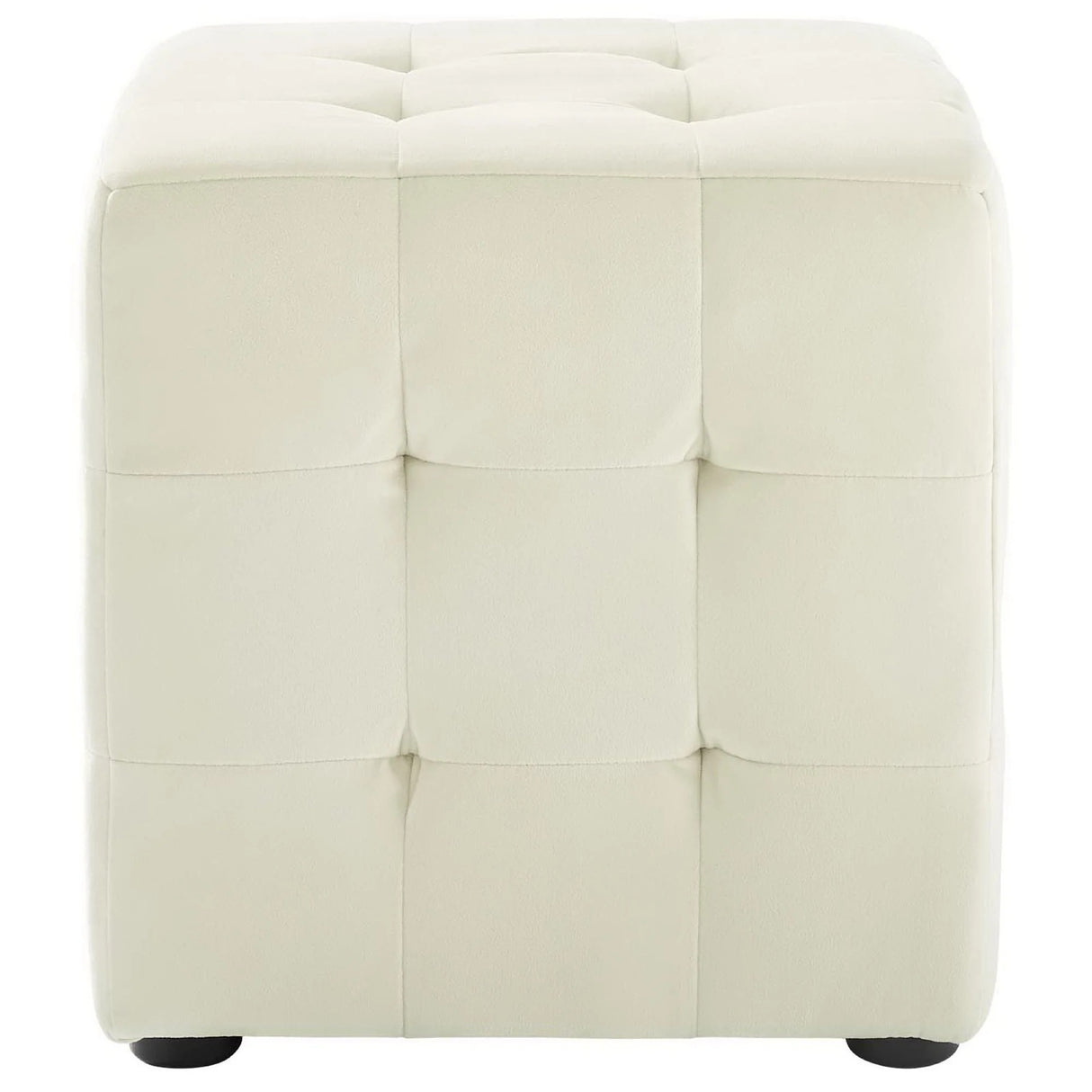 Tufted Cube Velvet Ottoman β 15 Inch Upholstered
