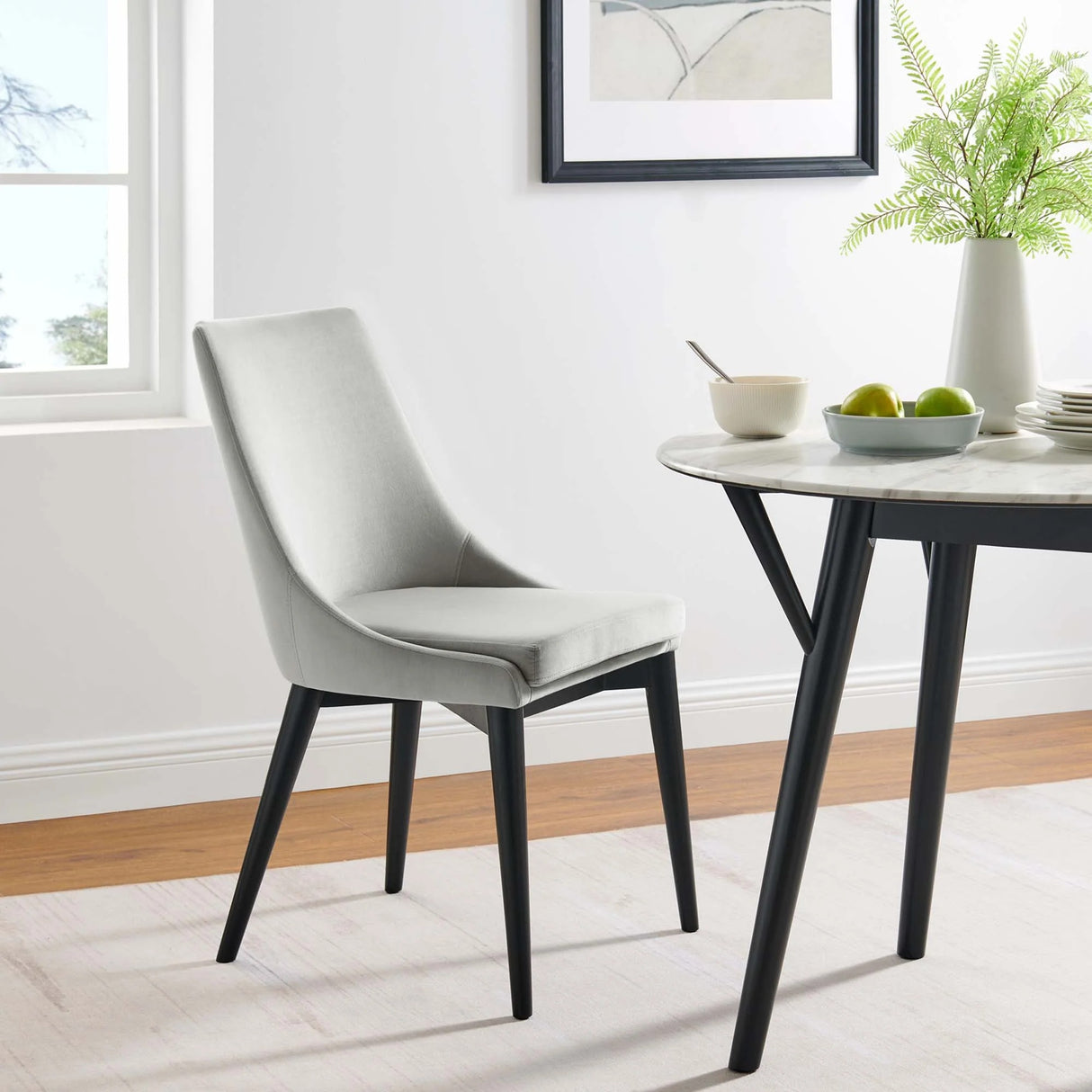 Vintage Modern Performance Velvet Dining Chair