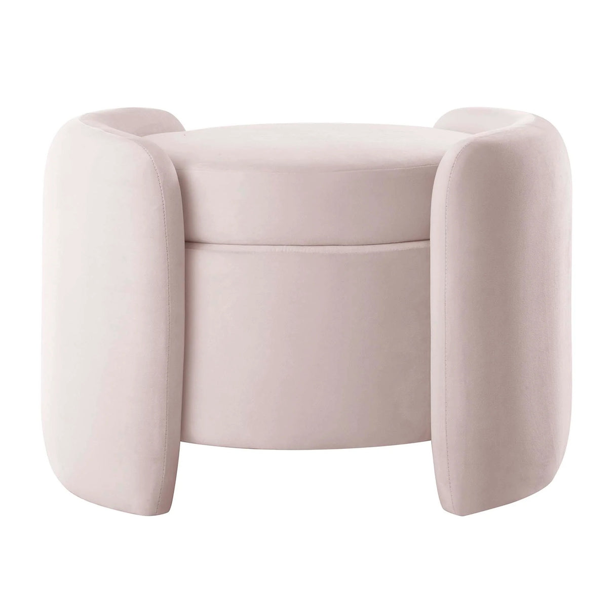 Velvet Storage Ottoman with Removable Lid – 28 Inch Upholstered