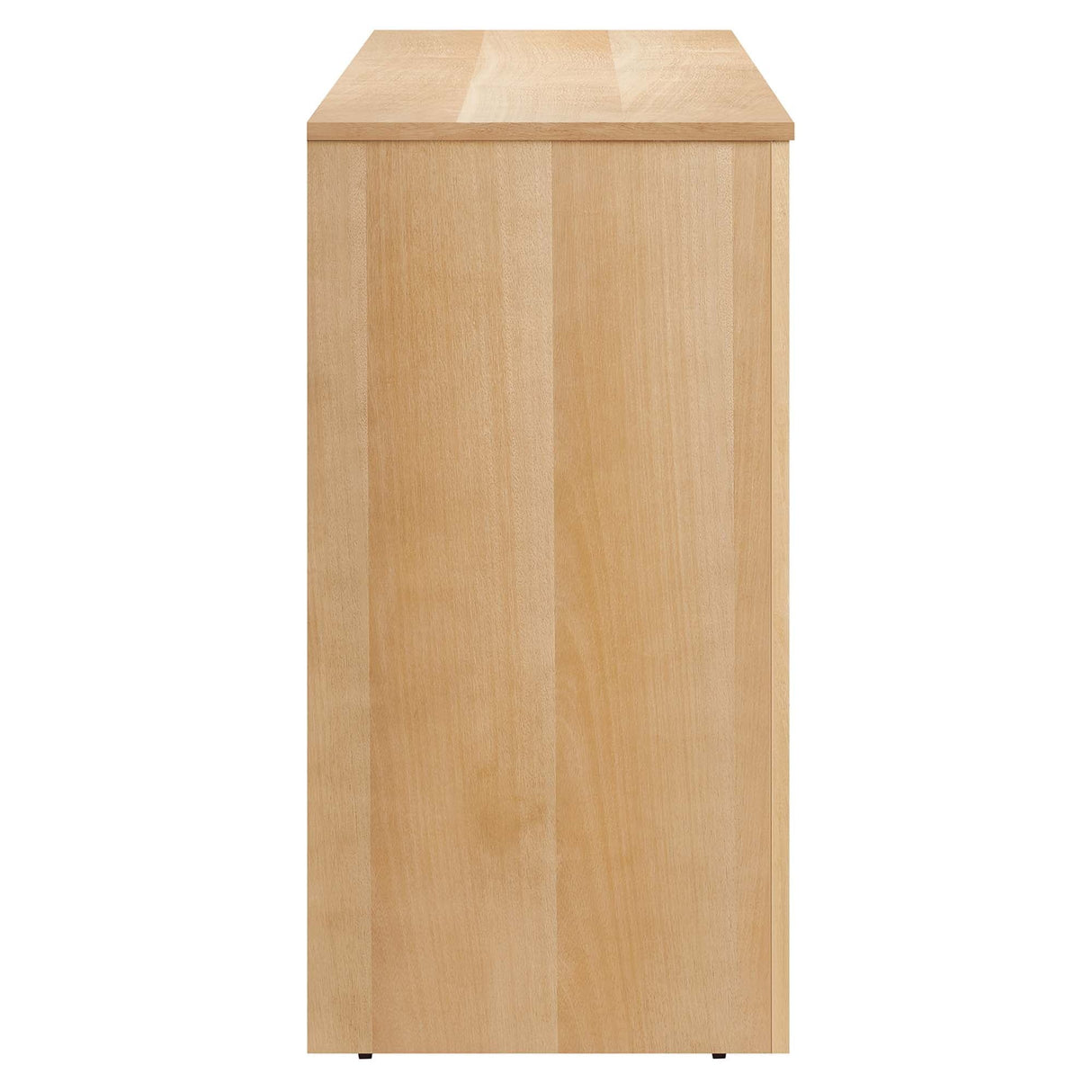 Modern Arched 4-Door Wood Grain Storage Cabinet – 71 Inch