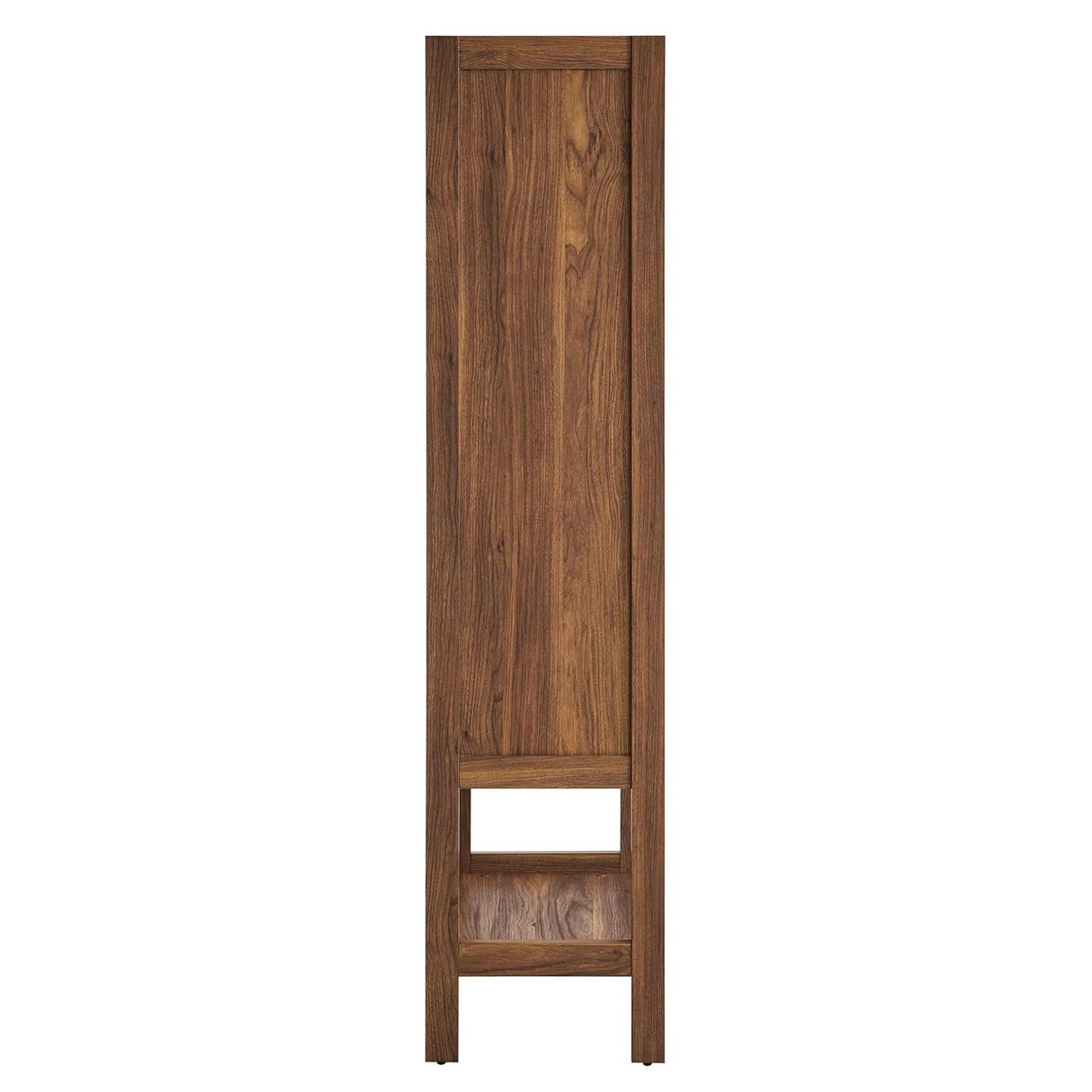 Walnut Wood Grain Tall Standing Storage Cabinet – 68 Inch