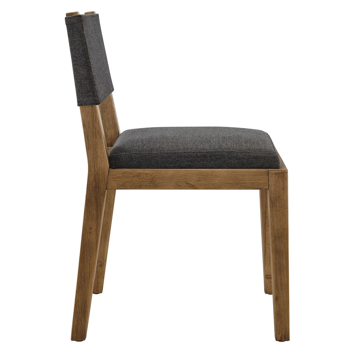Fabric Upholstered Armless Dining Chair – Natural Wood 32 Inch
