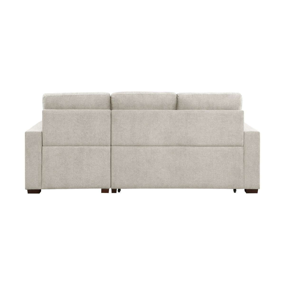2-Piece Sectional with Right Chaise, Pull-out Bed and Hidden Storage