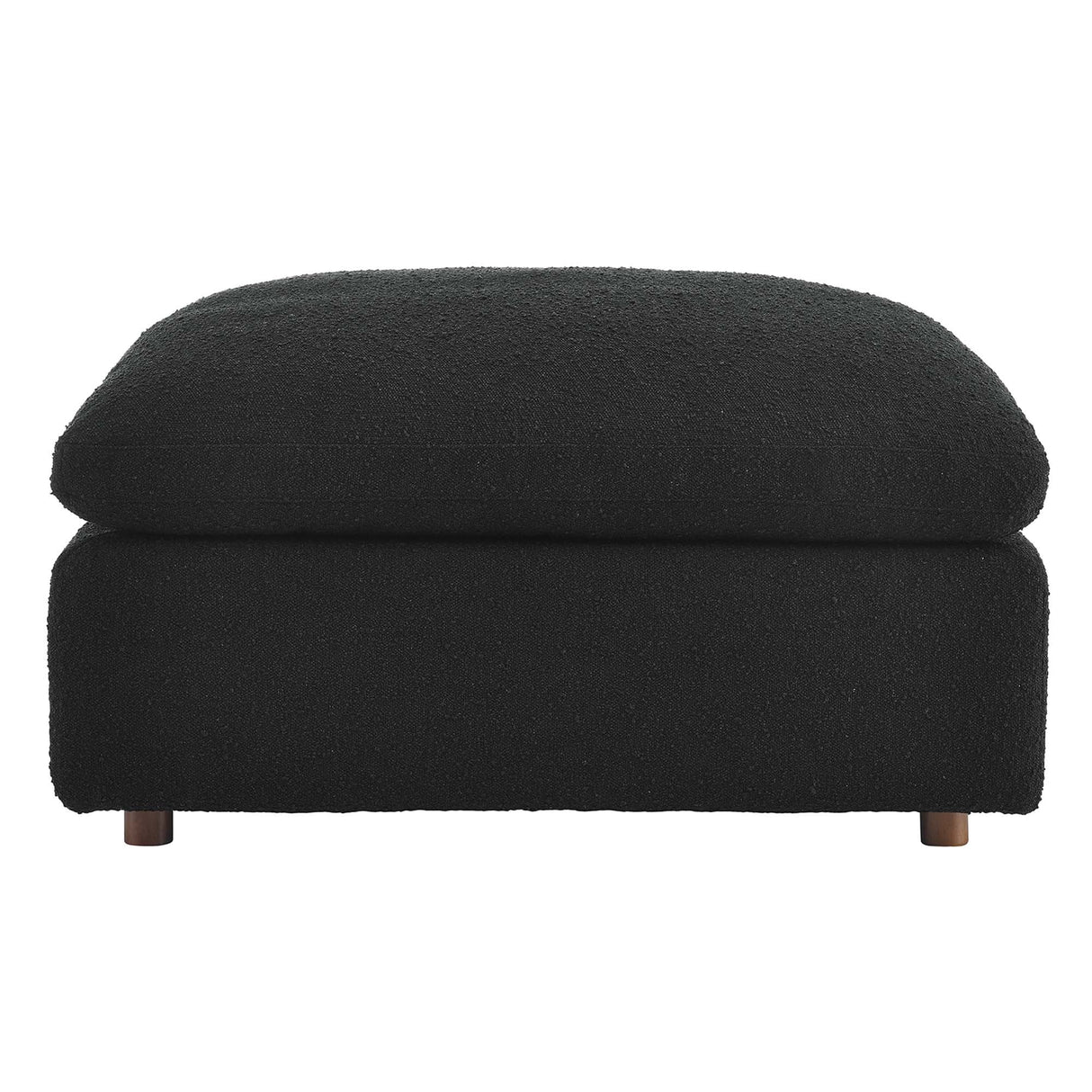 Contemporary Overstuffed Boucle Upholstered Ottoman β 40 Inch