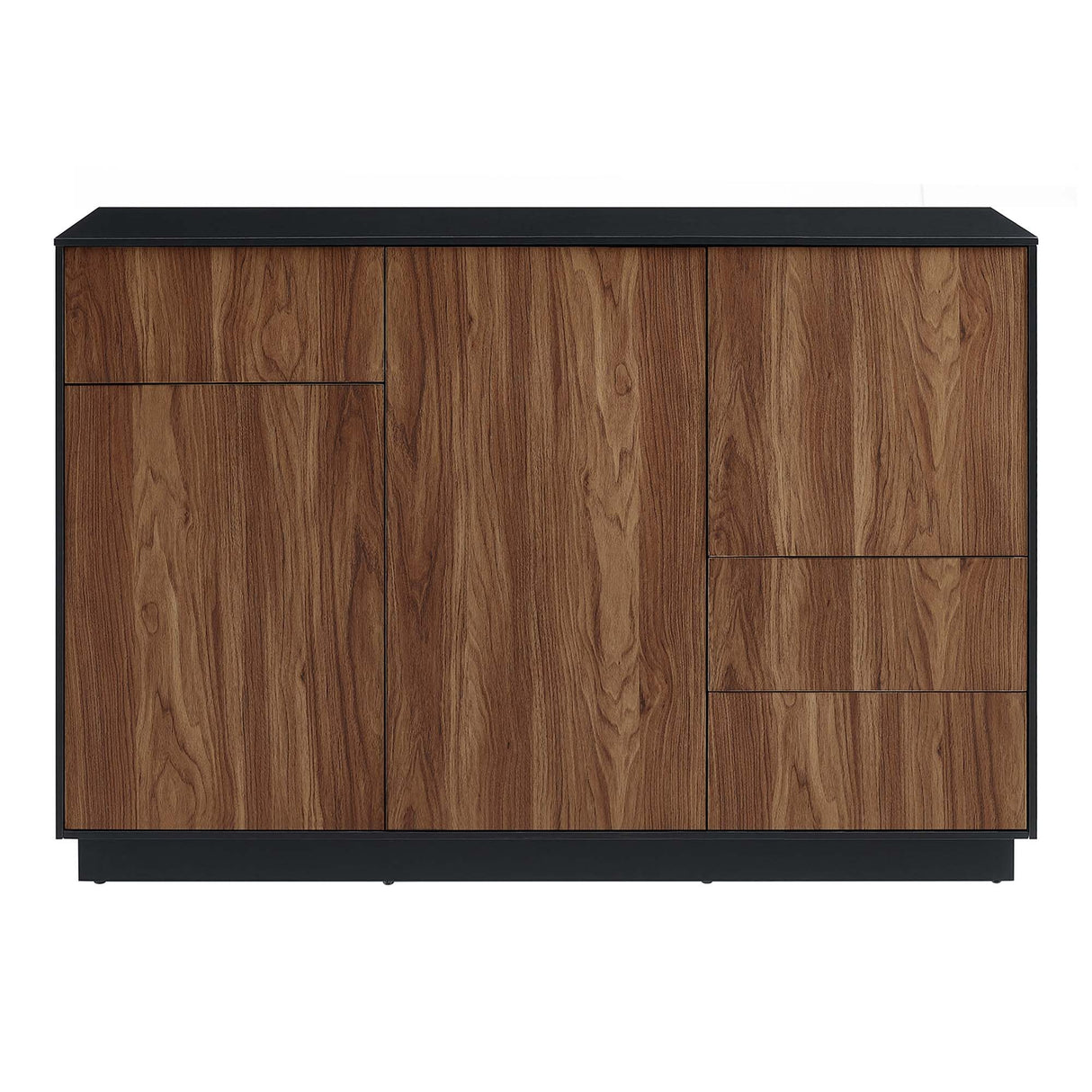Modern Wood Grain 47 Inch Sideboard – Black Walnut