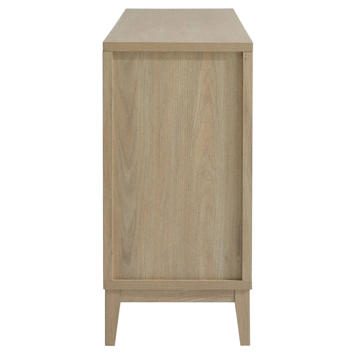 Modern Horizontal 4-Door Sideboard – Wood Grain 59 Inch