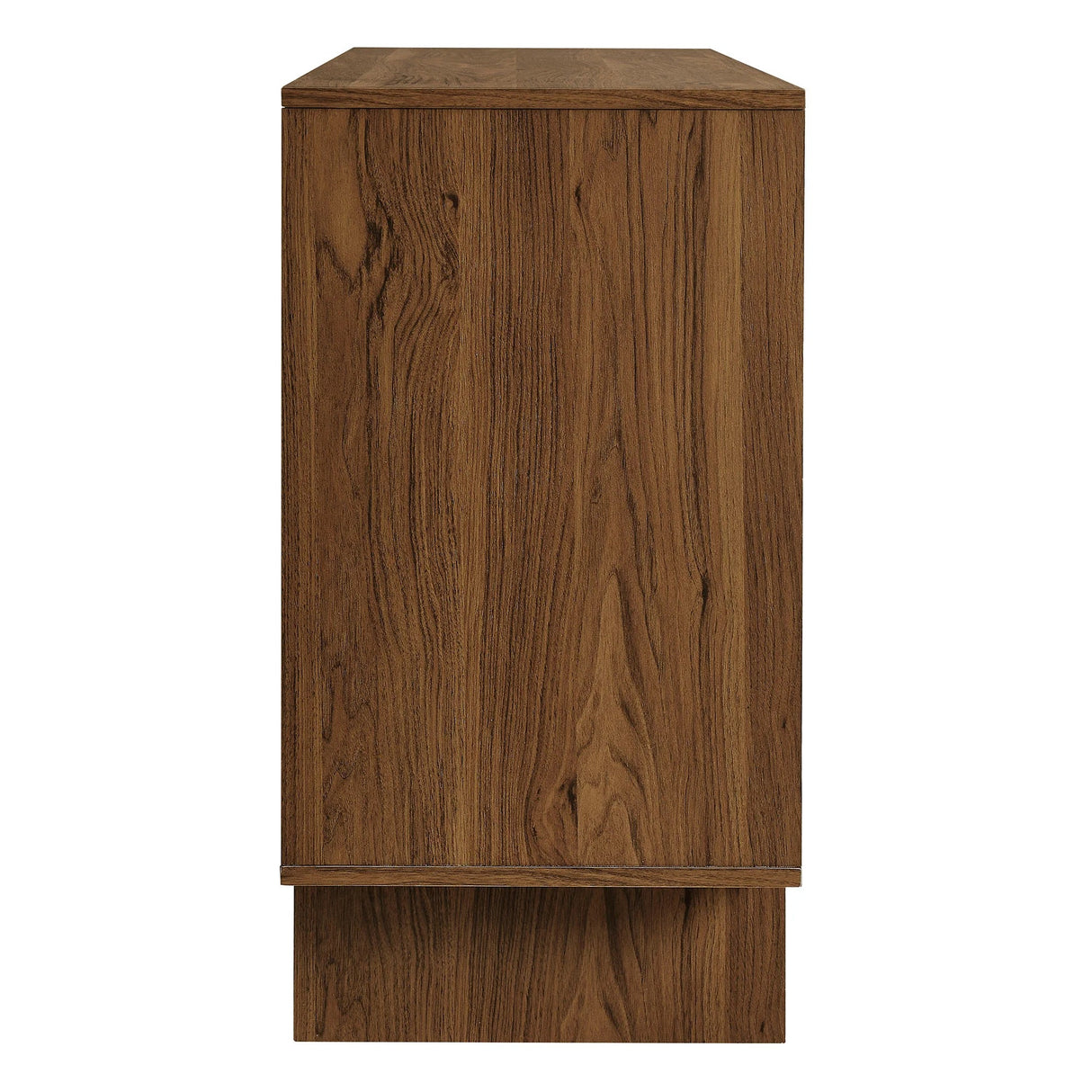 Carved Geometric 4 Door Sideboard – Walnut 59 Inch