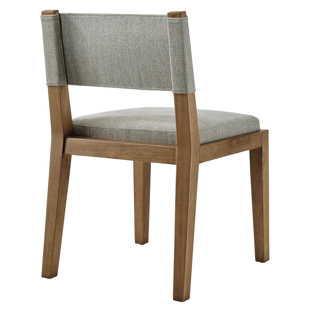 Fabric Upholstered Armless Dining Chair – Natural Wood 32 Inch