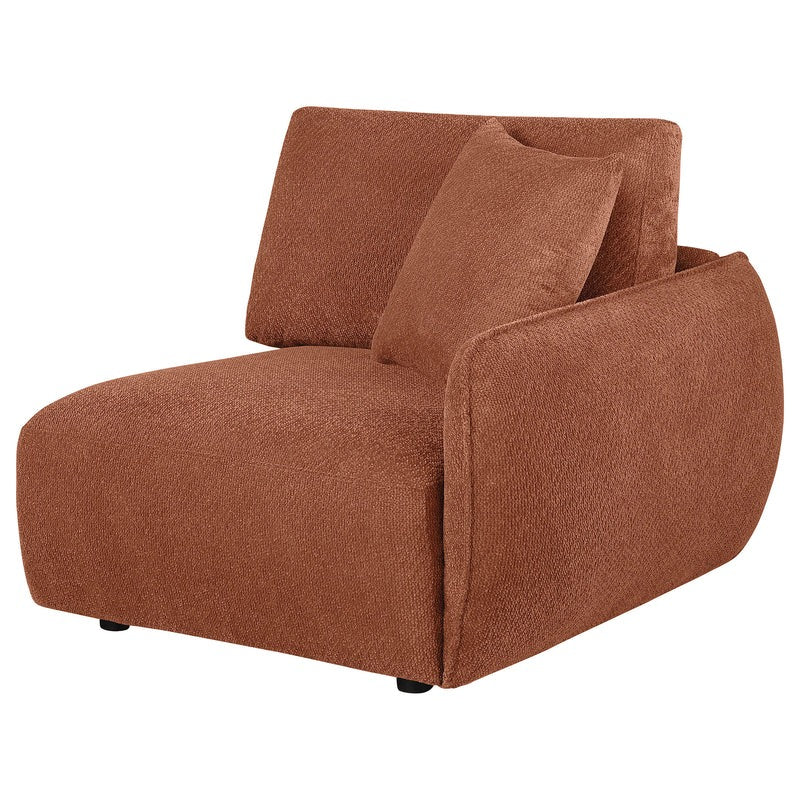 Elysia Chenille RAF Modular Chair Coral Track Arm